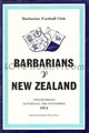 Barbarians v New Zealand 1974 rugby  Programme